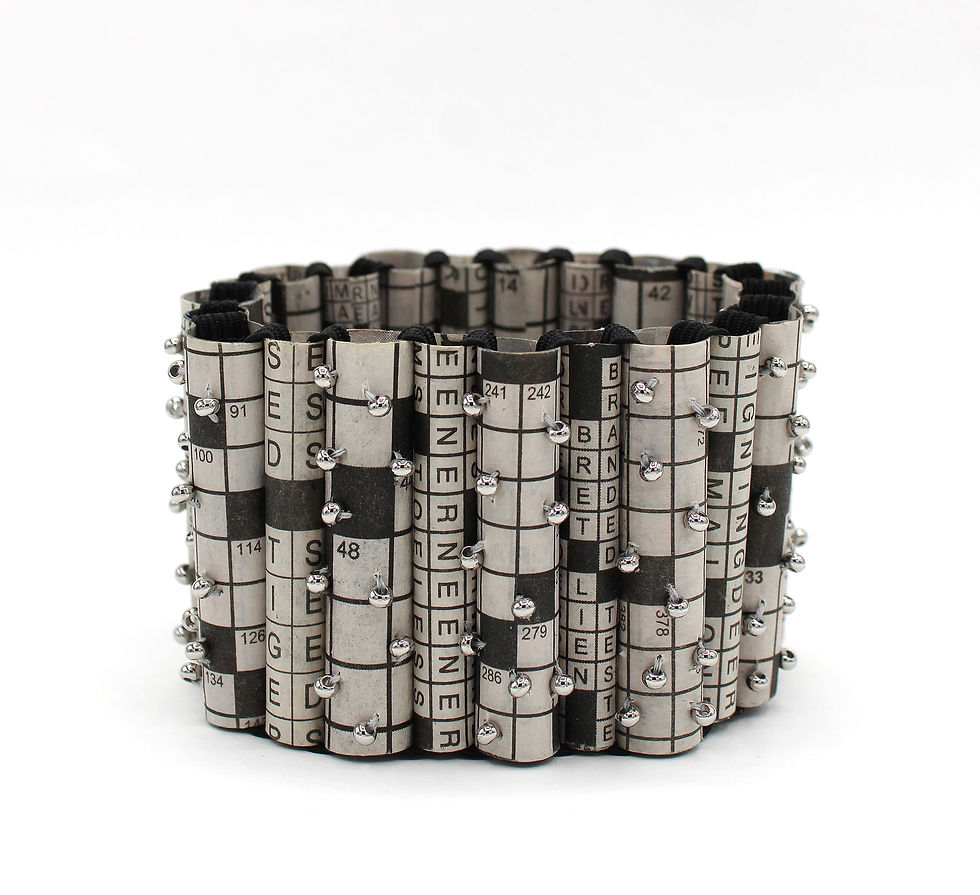 Crossword Puzzle Bracelet Newspaperjewelry.com