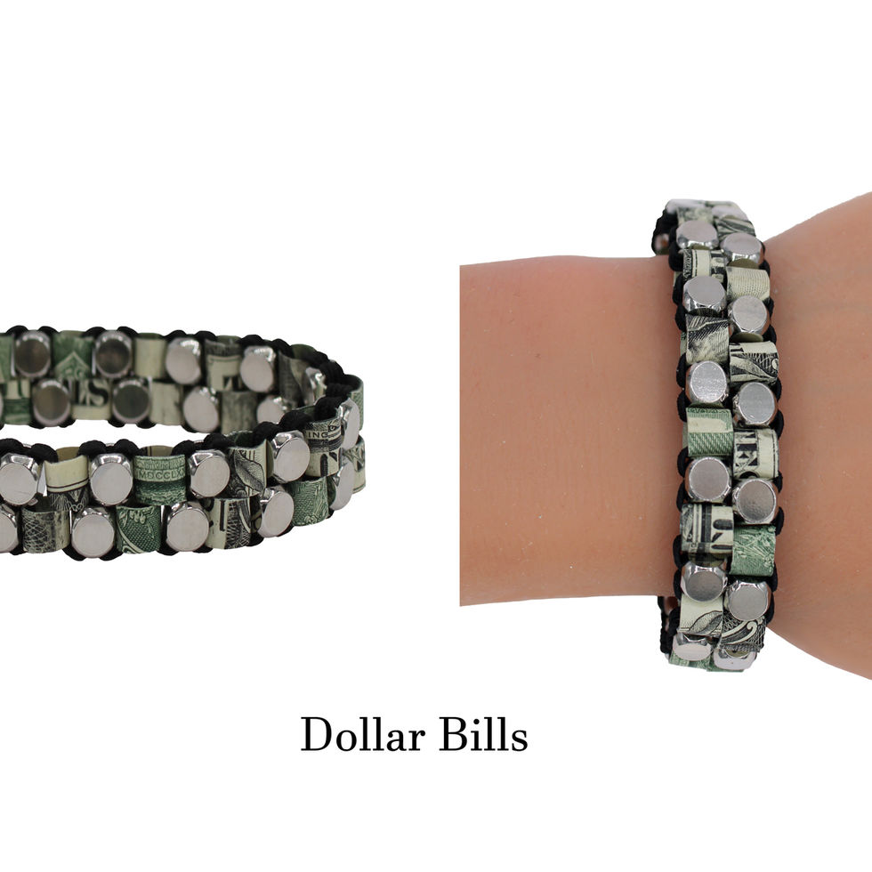 Dollar Bill Bangle Bracelet Newspaperjewelry.com