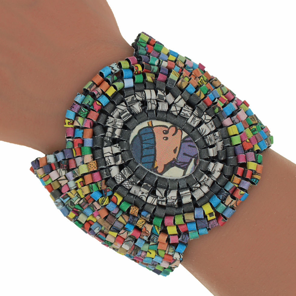 Whimsical Comic Bracelet Newspaperjewelry.com