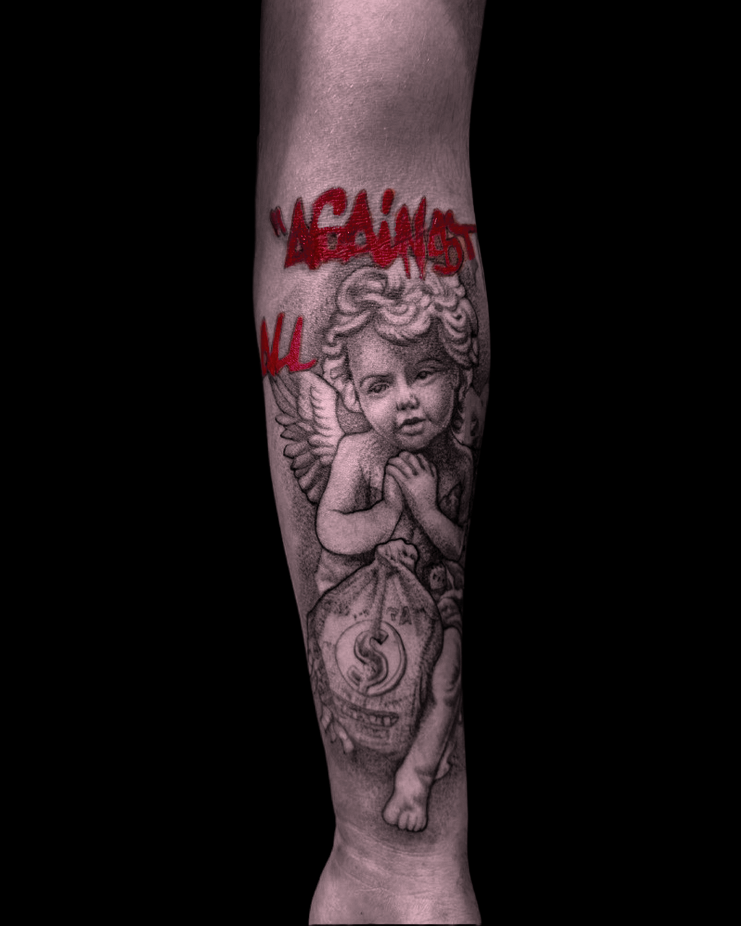Mitologiczny tatuaż wykonany w studio Sorry Mom w Stargardzie.
