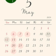 2024年5月のカレンダー