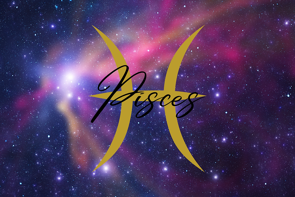 galaxy background with pisces over it
