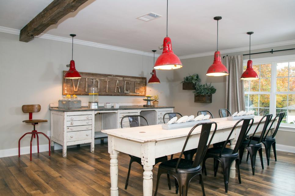Red Vintage Pendant Lamps