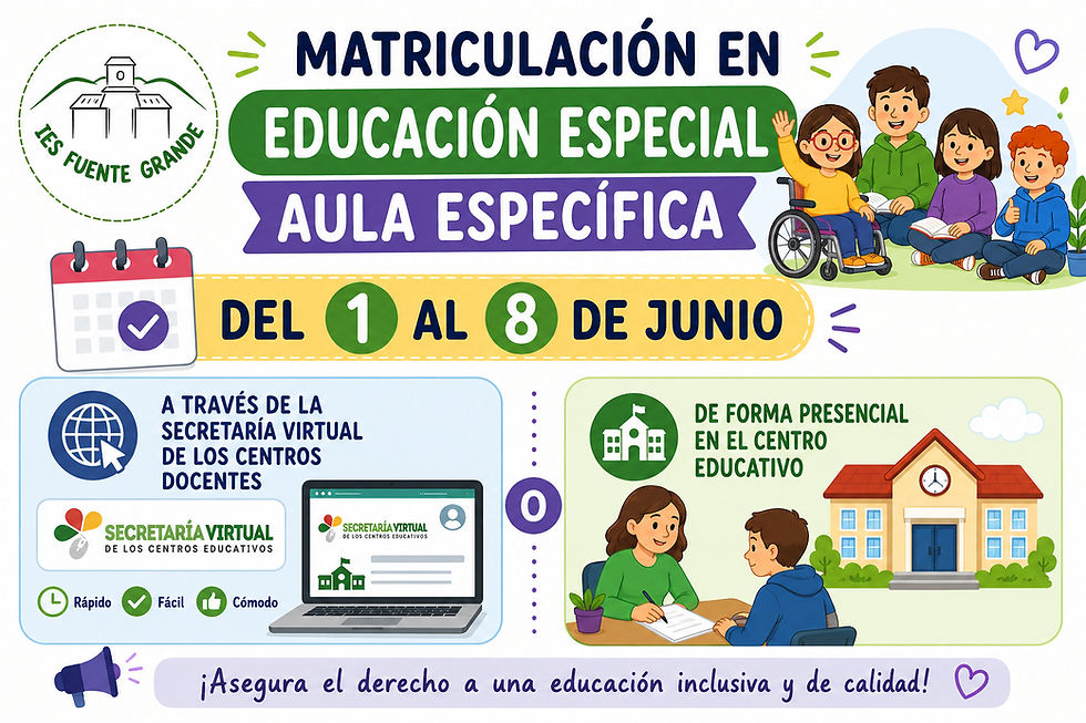 Matrícula Educación Especial.