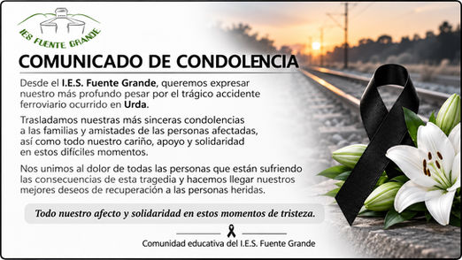 Comunicado de condolencia.