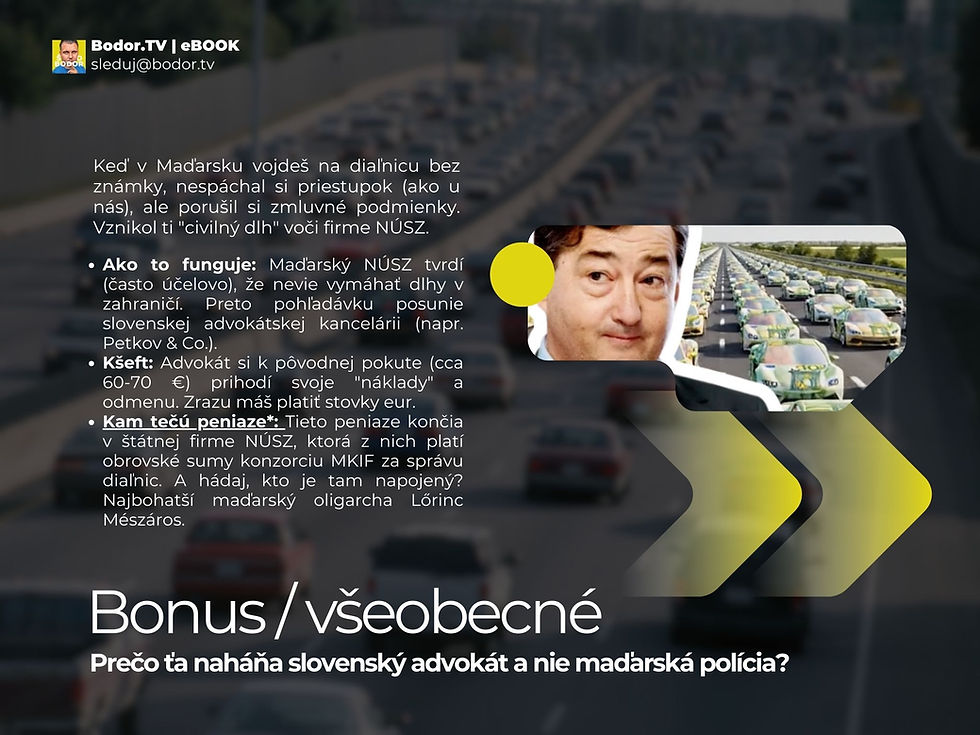 Miniatúra: eBOOK Návod: Pokuta z Maďarska - zaplaťte ju bez poplatku advokátovi + IBAN