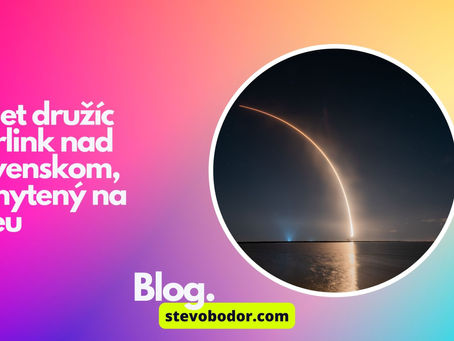 Prelet družíc Starlink nad Slovenskom, zachytený na videu