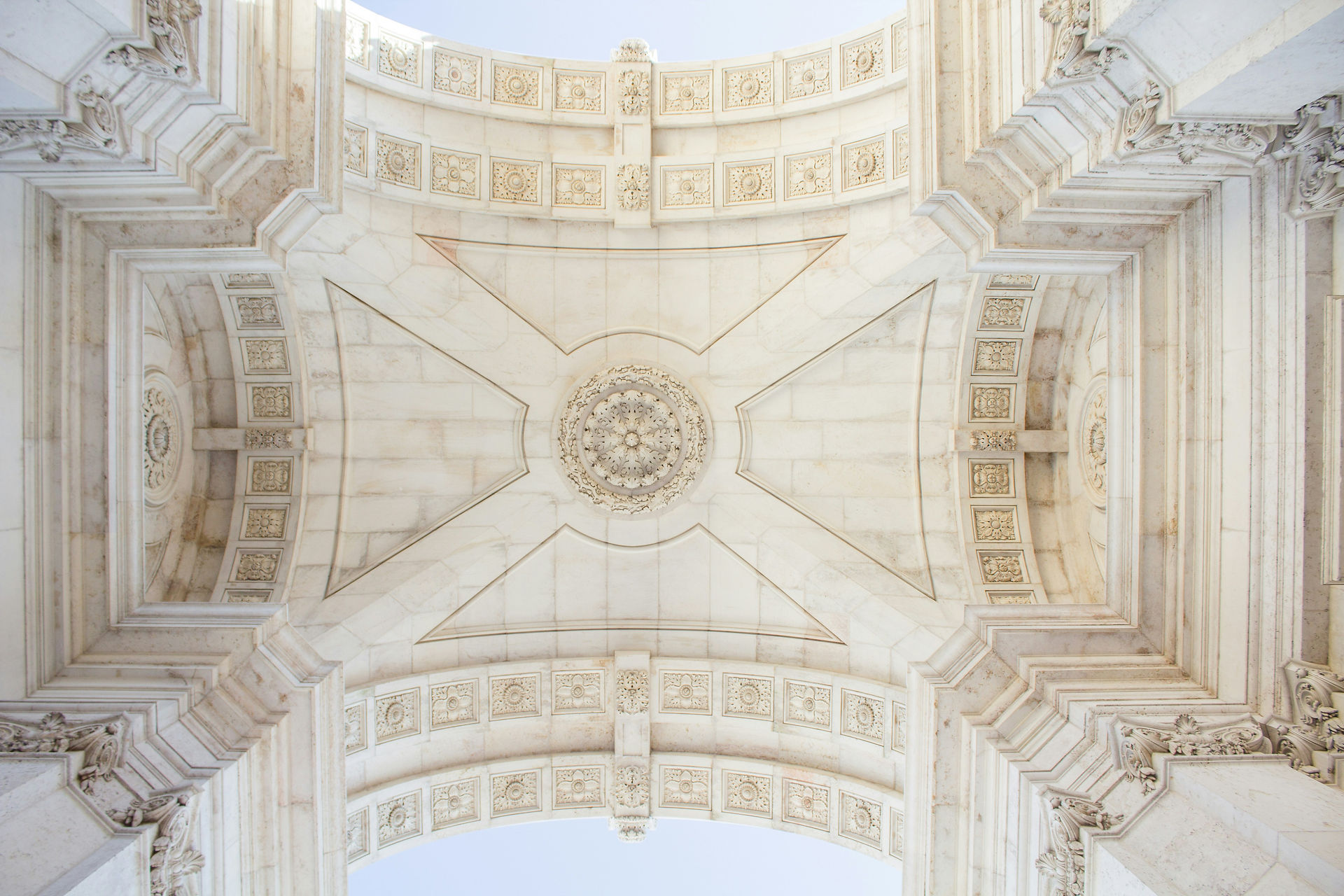 Stone Marbled Ceiling white and gold