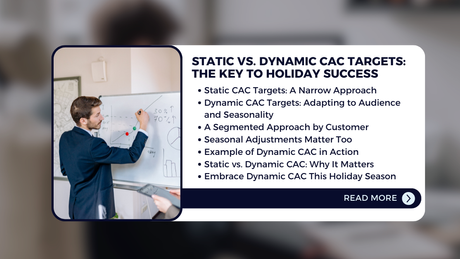 An overview of what is covered in the article, "Static vs. Dynamic CAC Targets: The Key to Holiday Success"