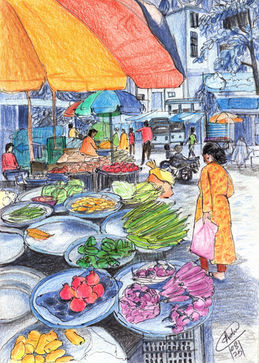 Vegetable market in Mumbai