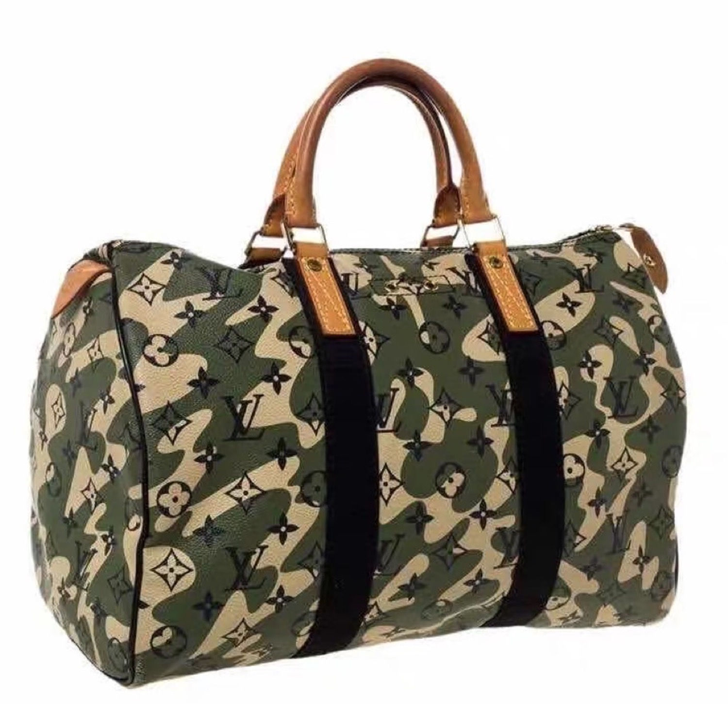 Louis Vuitton Speedy 35 camouflage monogram holdall