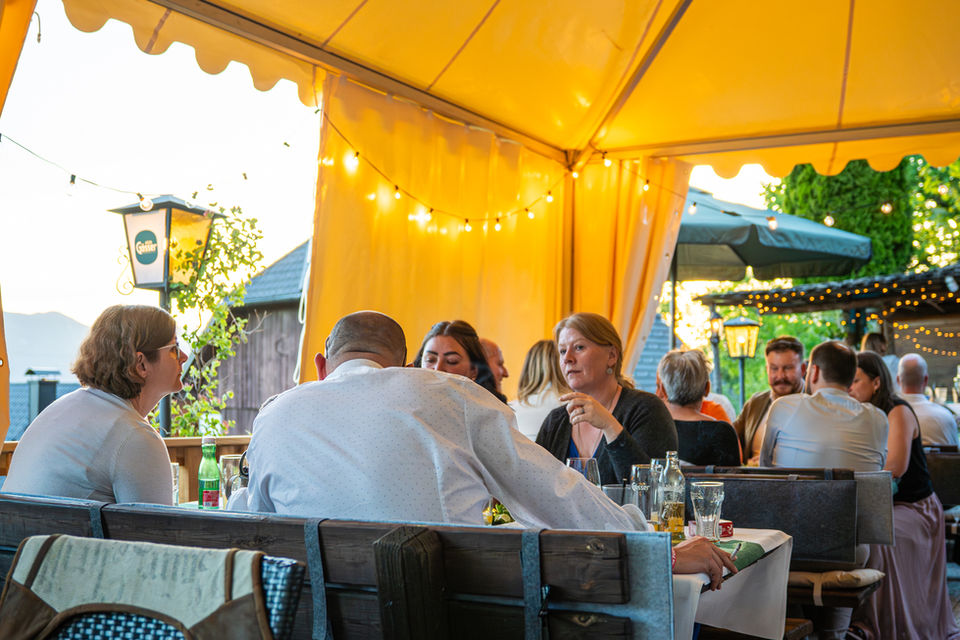 Hochzeitsfeier auf der Terrasse im Lamm10 bei Millstatt