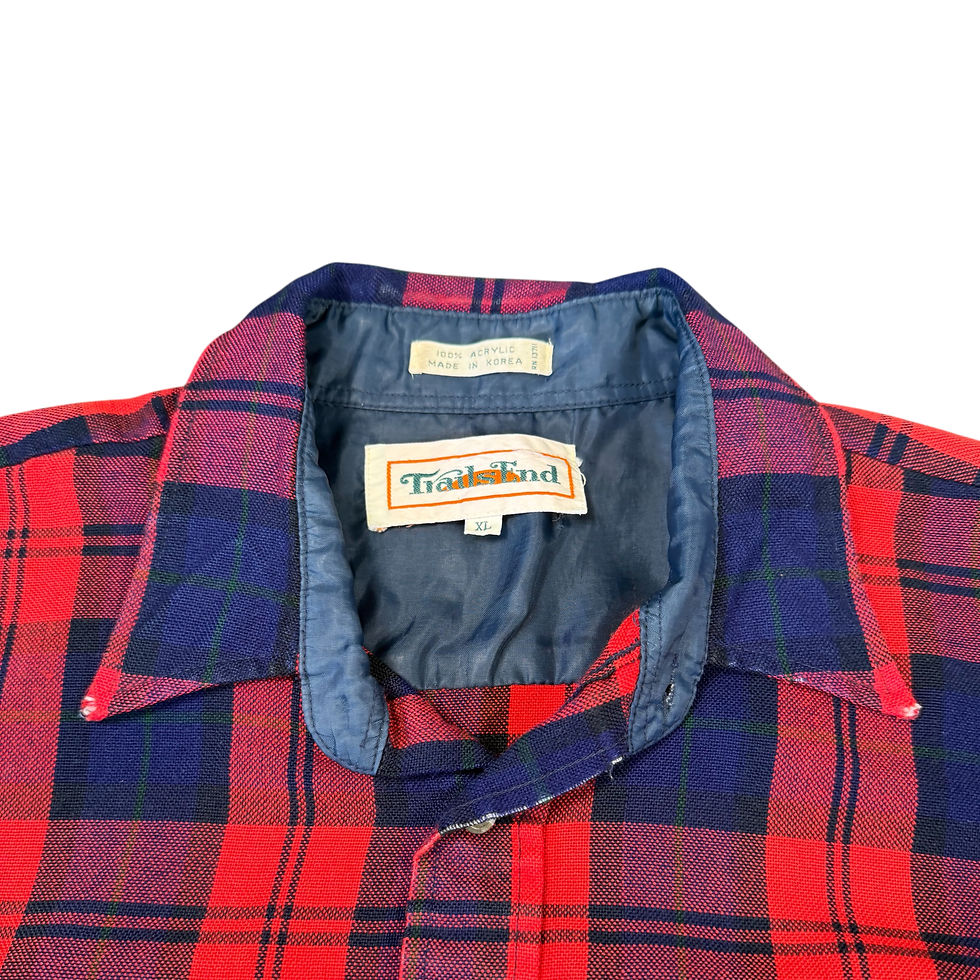 Thumbnail: 80's Trails End Plaid Short Sleeve Shirt