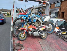 Two Arrested After Drugs, Cash and Scrambler Bikes Seized in Crosby Police Warrant