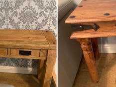 Oak wooden Side Table £40 and Oak wooden Lamp Table £30