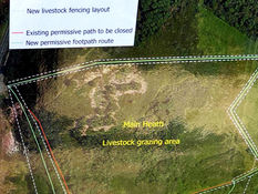 The fencing and permissive footpaths around the Main Heath area are being altered