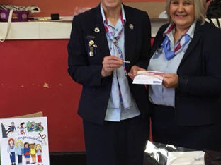 Formby woman Susan Howden received her 50 year service award for Girlguiding