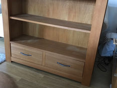 **SOLD** Solid Oak Bookcase For Sale at £50 with a cutlery drawer