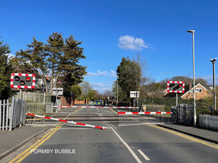 Ravenmeols Lane level crossing is out of order after a dirt bike crashed into it and broke it