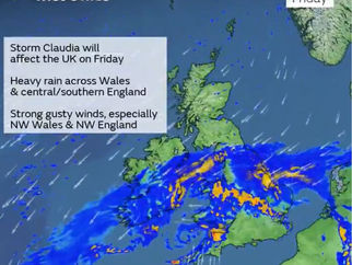 Met Office Issues Weather Warning as Storm Claudia Approaches Formby