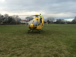 Air Ambulance has landed on Duke Street Park.....