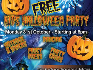 FREE Kids Halloween Disco at 6pm TONIGHT