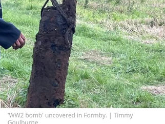 Man hits ‘suspected bomb’ with a hammer in Formby to prove it wasn’t real