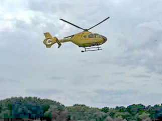 Dramatic air rescue on Formby beach today