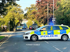 Police block off roads at the scene of RTC at the same junction where a woman was killed last week
