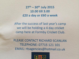 Formby Cricket Club Summer Camp