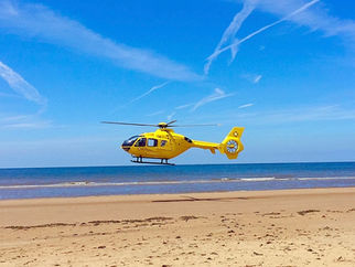 Air Ambulance called out to Formby beach today when a woman fell from her horse