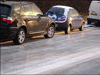 Treacherous icy road conditions.....