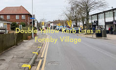 Hundreds of Double Yellow Kerb Lines have been Painted in Formby to Enforce Parking Restrictions