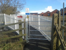Hoggs Hill Lane footpath Crossing has been vandalised and Network Rail has padlocked it shut
