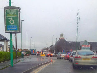 Roadworks by Tesco causing congestion