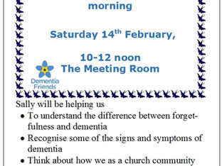 Dementia Awareness Morning at St. Lukes.....