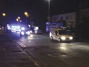 Police chase through Formby with 13 Police cars and the helicopter