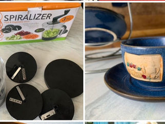 Spirlizer Fruit & Veg Slicer - £8 and 6 x Authentic Sicilian espresso cups & saucers - £10