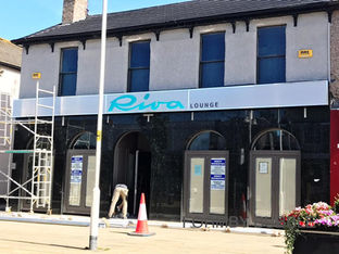 Riva Lounge has it's new sign - Not long now!