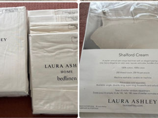 ***NOW SOLD***. Brand new (unopened) Laura Ashley Shalford King Size Duvet Cover & 4 Pillowcases - £95.