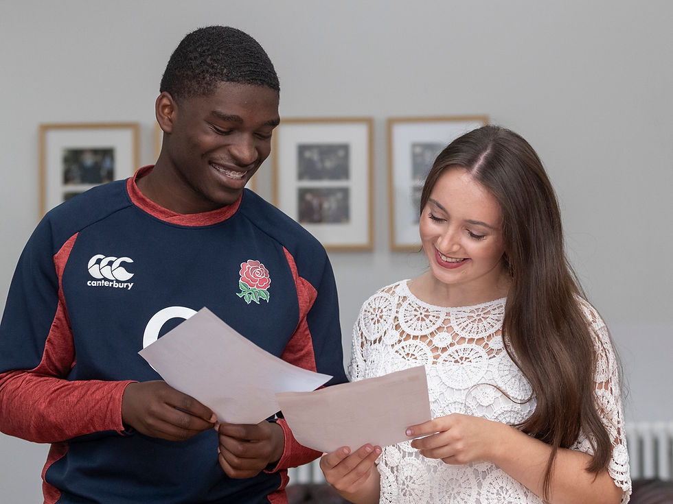 Top of the class - Sophie Quint from Crosby and Joseph Olayinka-Lawal from Huyton who both took 11 GCSEs achieved the highest grades at St. Mary’s this summer.
