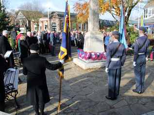 The community of Formby fell silent today for Armistice Day