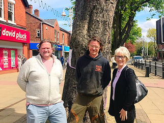 The one felled tree in our Village will be sculptured into a Squirrel