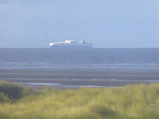 The Atlantic Sea sails past Formby this morning