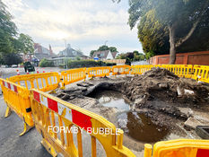 🚧 Huge Road Excavation Continues to Cause Major Disruption at Formby Crossroads
