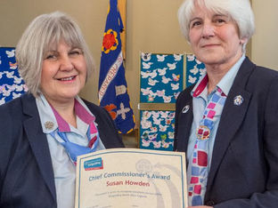 Susan receives prestigious award for her significant contribution to Girlguiding