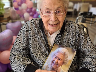 Happy 107th Birthday to the oldest lady in Formby who Celebrates in lockdown with a poem