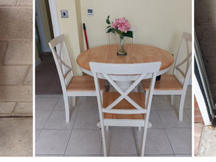 Kitchen Extending Table and 6 Chairs from Oakland Furniture, Golf Bag and Golf Travel Case