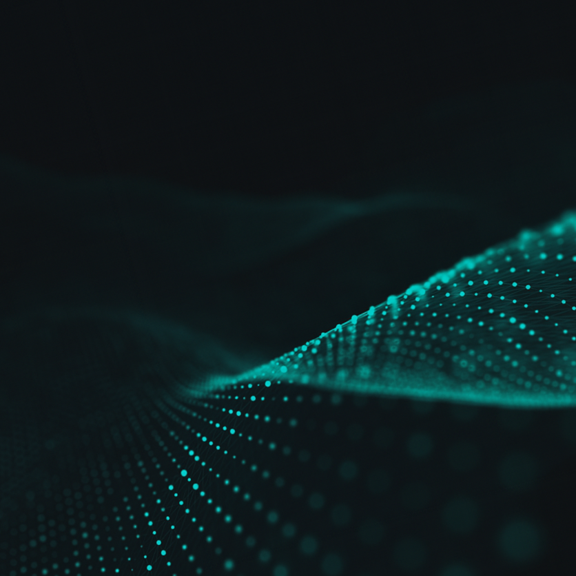 Abstract digital wave background representing modern software technology