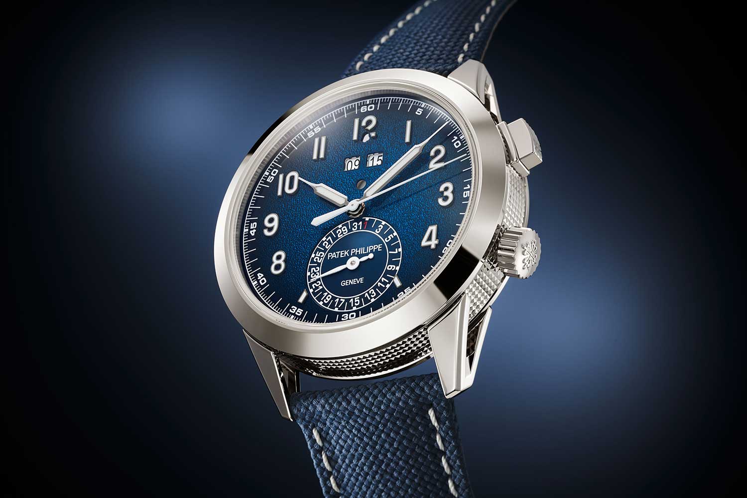 باتيك فيليب كالاترافا Ref. 5322G منبه 24 ساعة ذهب أبيض